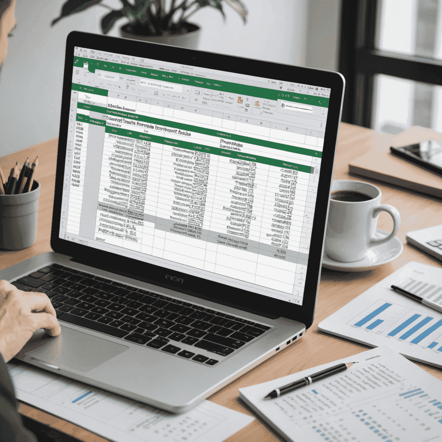 An image illustrating the process of converting a PDF file containing a table of data into an Excel spreadsheet, preserving the original data structure and formatting