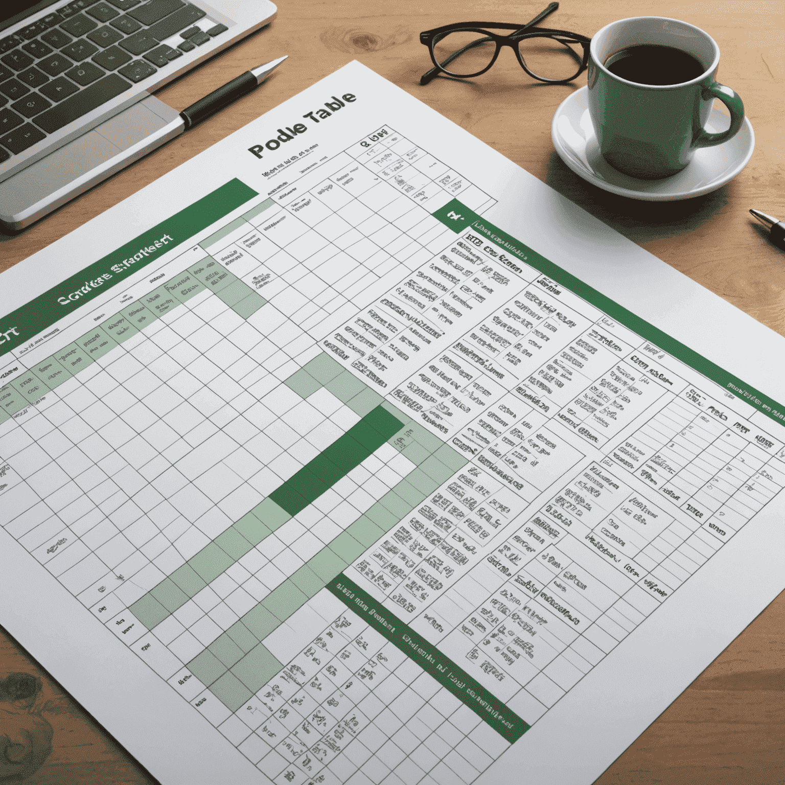 Illustration showing a PDF table being converted into an Excel spreadsheet